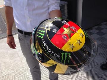 El casco de Nico Rosberg en Hockenheim