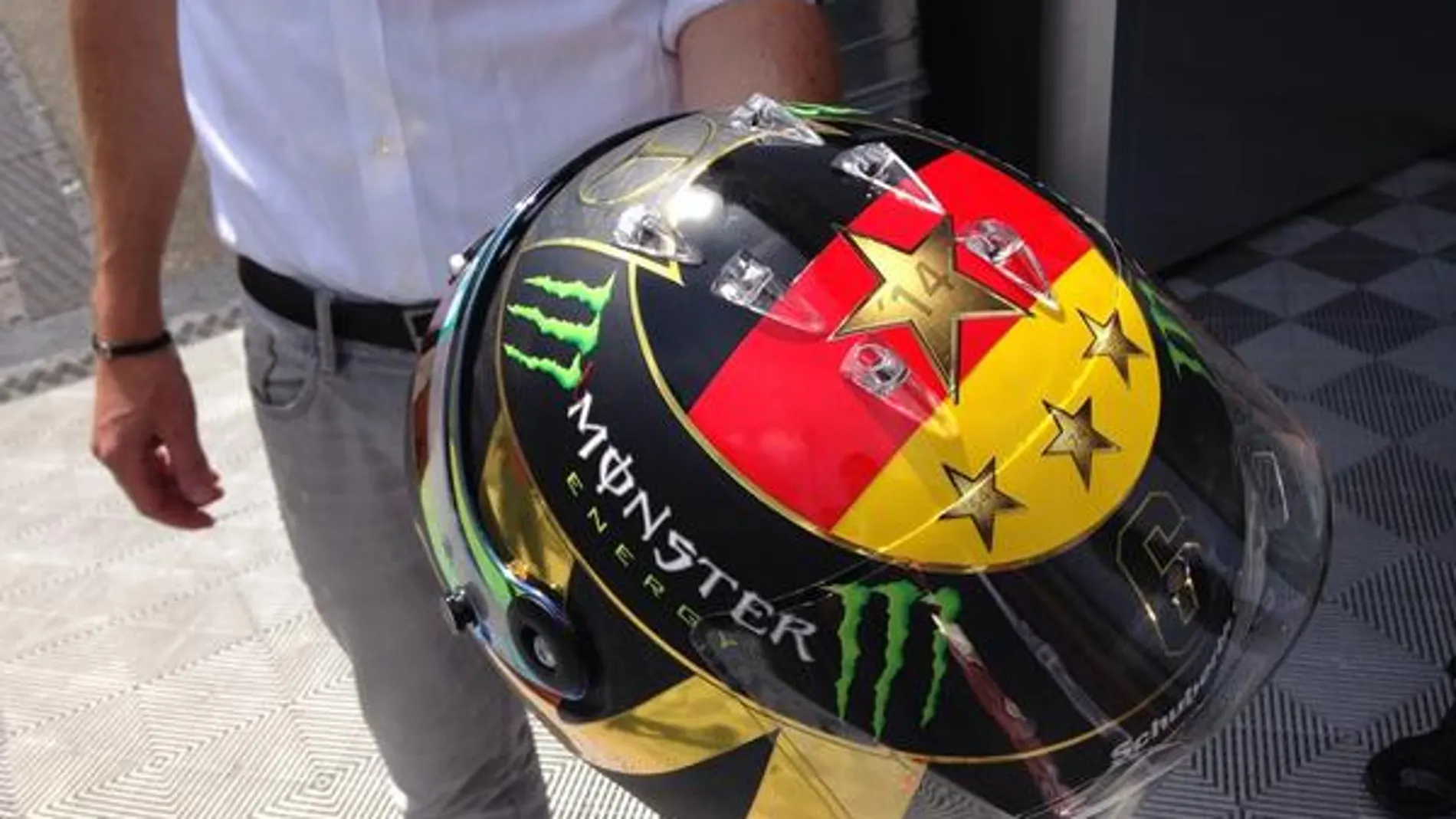 El casco de Nico Rosberg en Hockenheim
