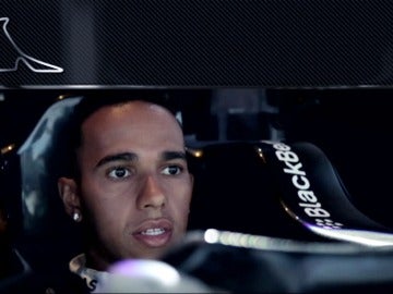 Hamilton, en el simulador de Mercedes