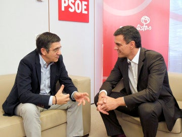 Encuentro entre Patxi López y Pedro Sánchez
