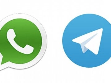 Logotipos de WhatsApp y Telegram