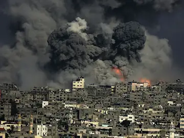 Imagen los bombardeos del lunes sobre Gaza Imagen los bombardeos del lunes sobre Gaza