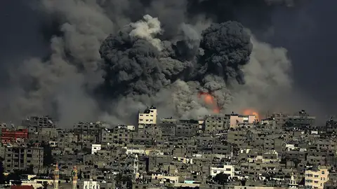 Imagen los bombardeos del lunes sobre Gaza Imagen los bombardeos del lunes sobre Gaza