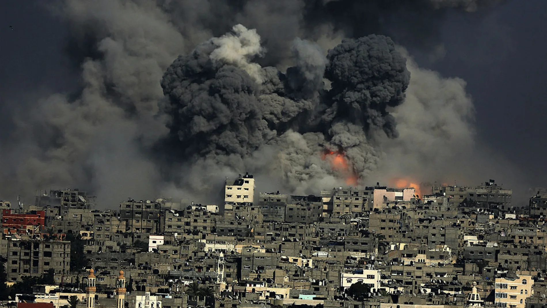 Imagen los bombardeos del lunes sobre Gaza Imagen los bombardeos del lunes sobre Gaza