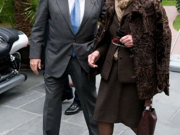 Jordi Pujol con su mujer