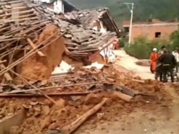 Imagen de los destrozos en China Imagen de los destrozos en China