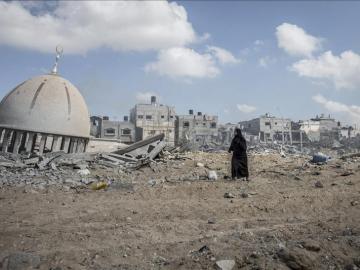 La Franja de Gaza, tras un bombardeo israelí