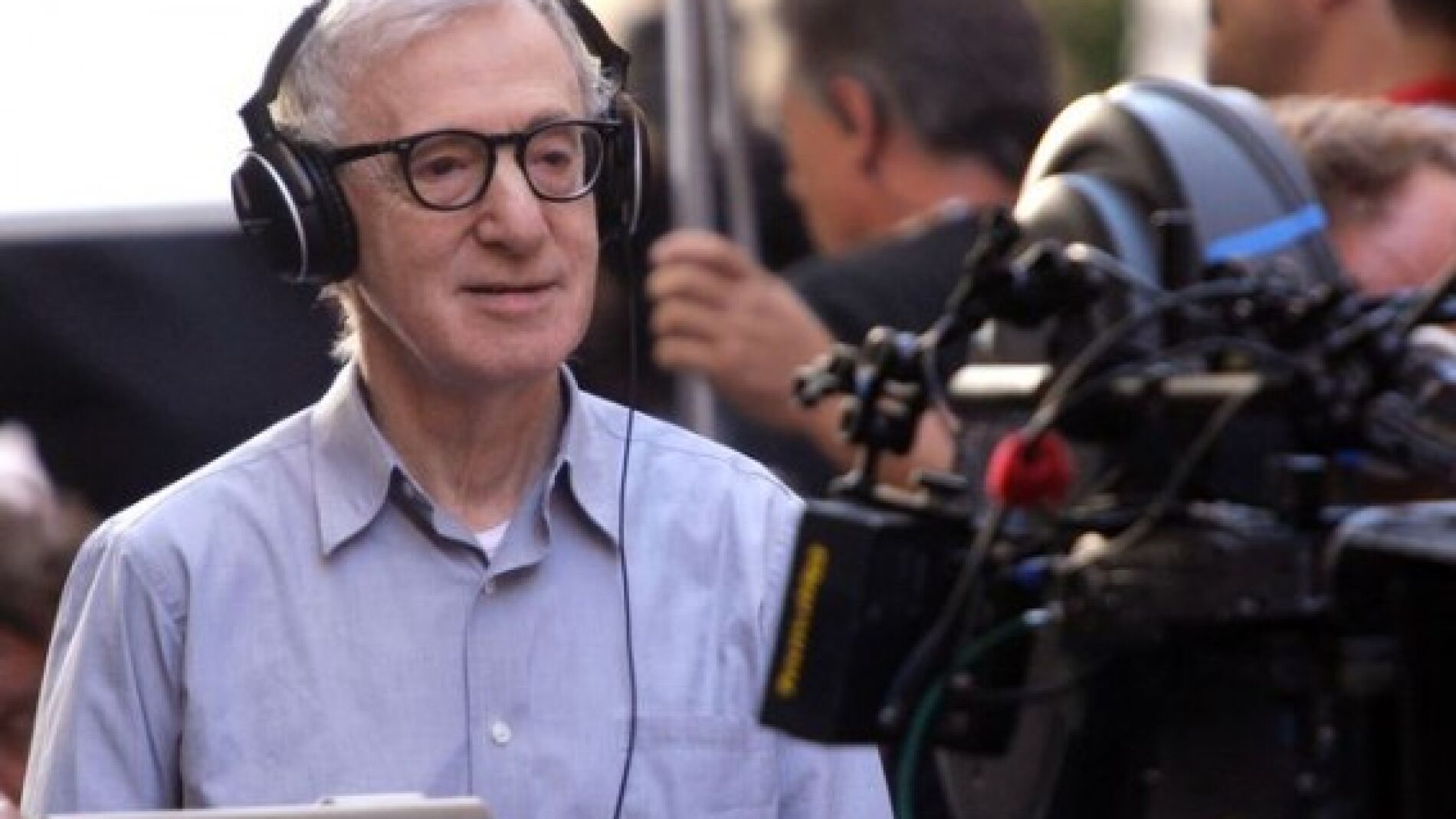Woody Allen en el set de rodaje
