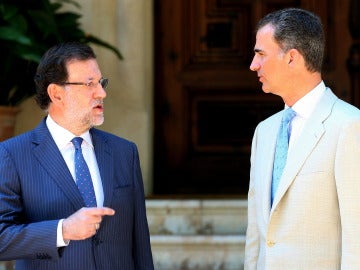 Despacho de Rajoy con el Rey