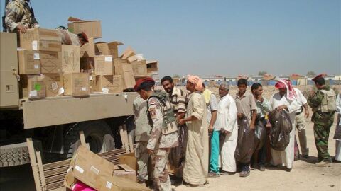 Operaci&oacute;n de ayuda humanitaria a los desplazados en el norte de Irak