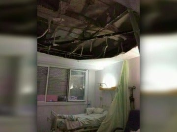 Techo desplomado en un hospital de Puertollano