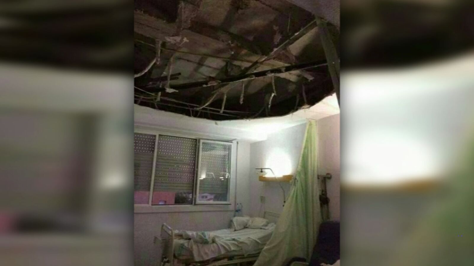 Se derrumba el techo de la habitación de un hospital en Ciudad Real