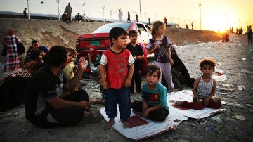 Niños refugiados en Irak