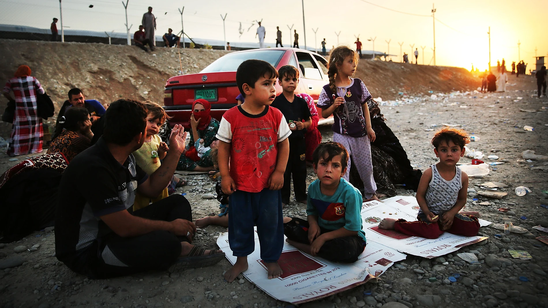 Niños refugiados en Irak Niños refugiados en Irak