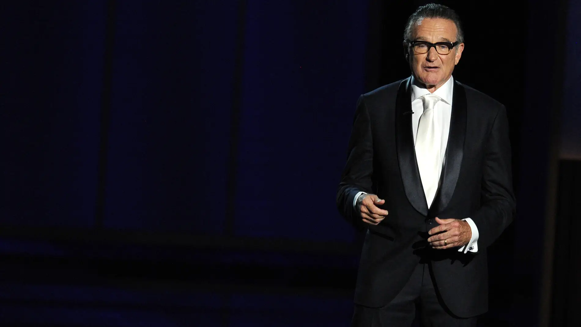 Robin Williams durante un acto público