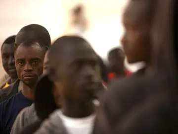 Imagen de archivo de inmigrantes Imagen de archivo de inmigrantes