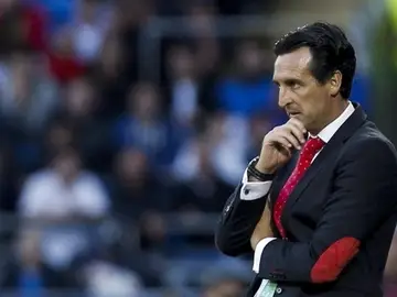 Unai Emery, durante la final de la Supercopa de Europa Unai Emery, durante la final de la Supercopa de Europa