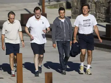 Mariano Rajoy sale a practicar deporte en Pontevedra Mariano Rajoy sale a practicar deporte en Pontevedra