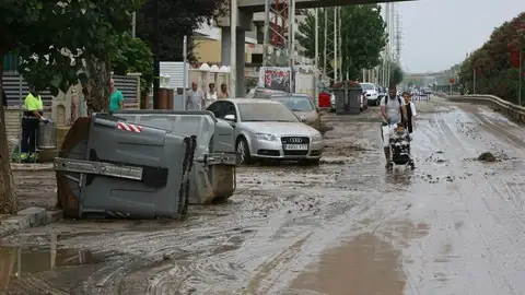 Aspecto de una de las localidades más afectadas por la lluvia Aspecto de una de las localidades más afectadas por la lluvia