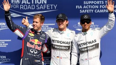 Hamilton falla en el agua y Rosberg sale en la pole de Bélgica con Alonso cuarto