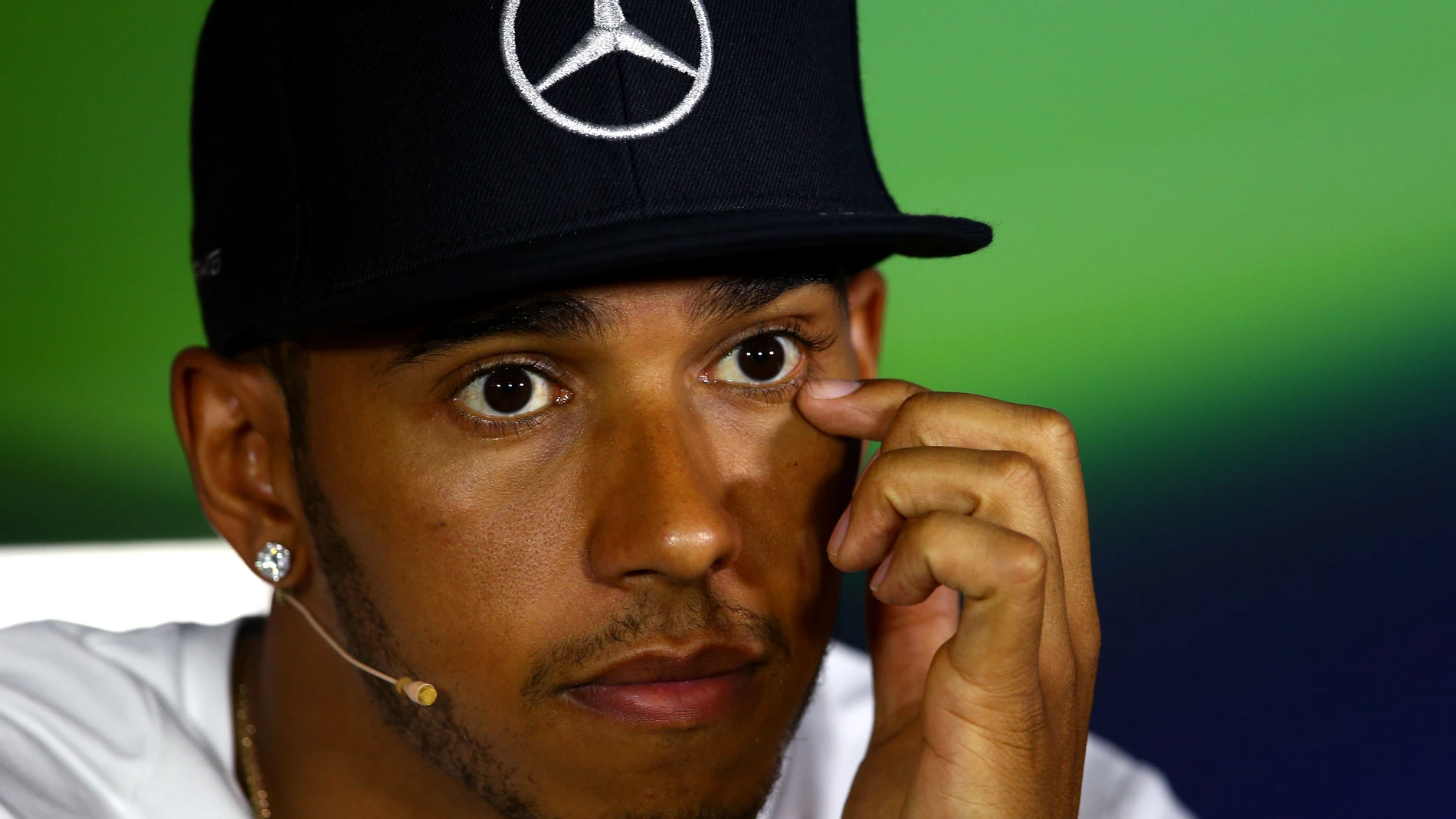 Hamilton en rueda de prensa