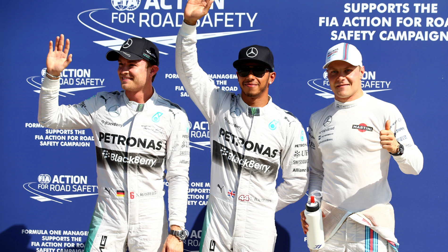 Rosberg, Hamilton y Bottas, los más rápidos de la clasificación en Italia