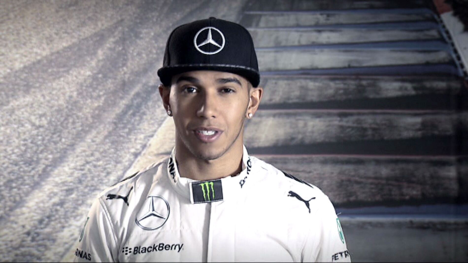Lewis Hamilton, en el simulador de Mercedes