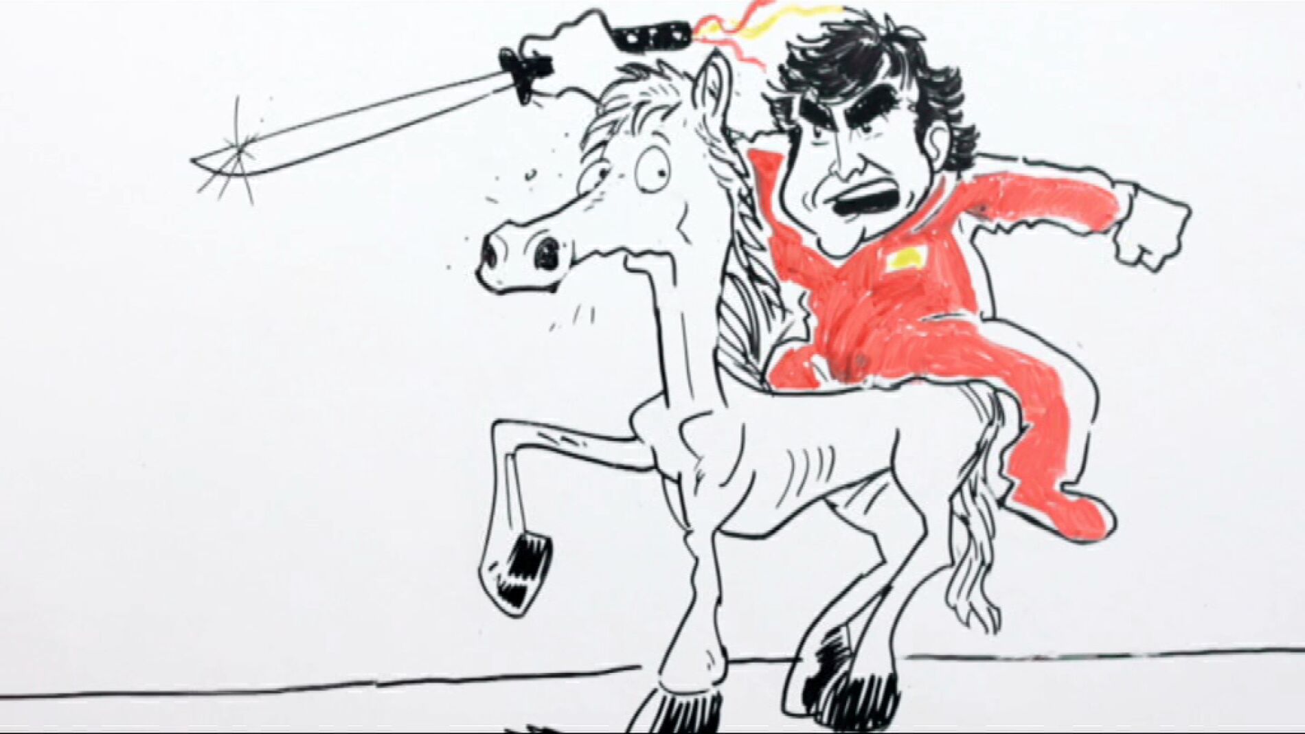 Fernando Alonso a bordo de un 'Cavallino' fam&eacute;lico