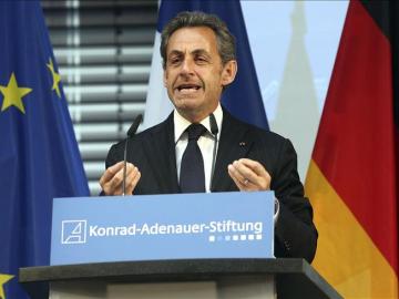 Nicolas Sarkozy, durante una rueda de prensa