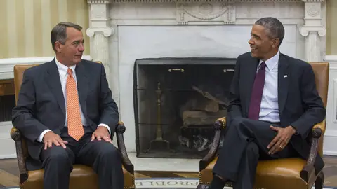 El presidente estadounidense, Barack Obama, se reúne con el presidente republicano de la cámara baja, John Boehner El presidente estadounidense, Barack Obama, se reúne con el presidente republicano de la cámara baja, John Boehner