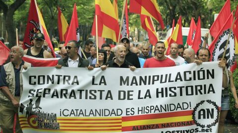  marcha ultraderechista convocada por Alianza Nacional en Barcelona