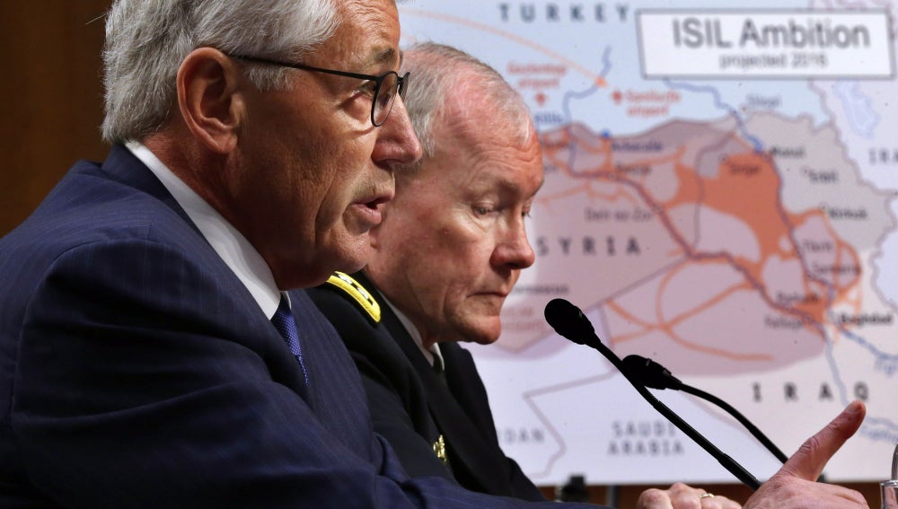 Chuck Hagel y Martin Dempsey dan explicaciones de la acción de EEUU ante el EI