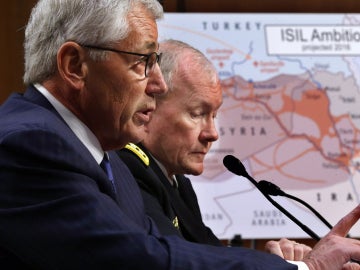 Chuck Hagel y Martin Dempsey dan explicaciones de la acción de EEUU ante el EI