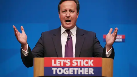 David Cameron durante un discurso David Cameron durante un discurso