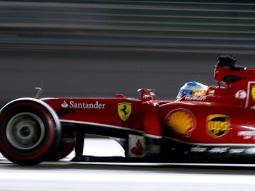 El lateral del F14 T de Alonso