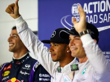 Ricciardo, Hamilton y Rosberg, los más rápidos del sábado