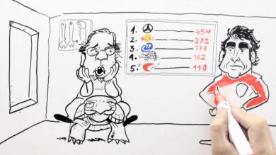 Hora punta en la puerta de salida de Ferrari