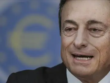Mario Draghi, durante su comparecencia Mario Draghi, durante su comparecencia