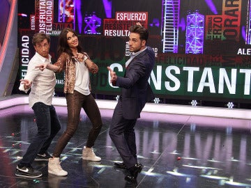 Pilar Rubio, David Bustamante y Pablo Motos en El Hormiguero 3.0