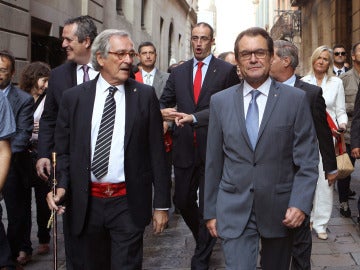 Artur Mas junto a Xavier Trias, alcalde de Barcelona