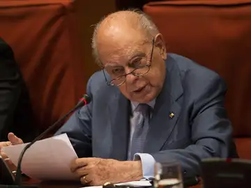 Jordi Pujol, en su comparecencia en el Parlament Jordi Pujol, en su comparecencia en el Parlament