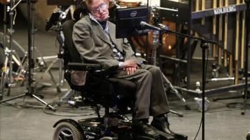 Stephen Hawking en una conferencia en el Festival Starmus, en Tenerife