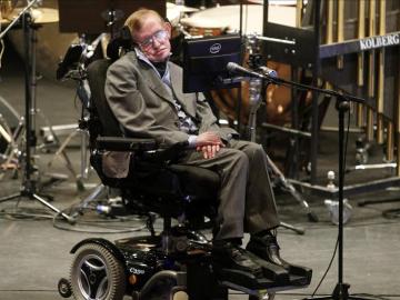 Stephen Hawking en una conferencia en el Festival Starmus, en Tenerife