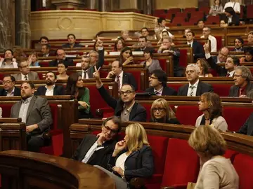Votación en el Parlament catalán Votación en el Parlament catalán