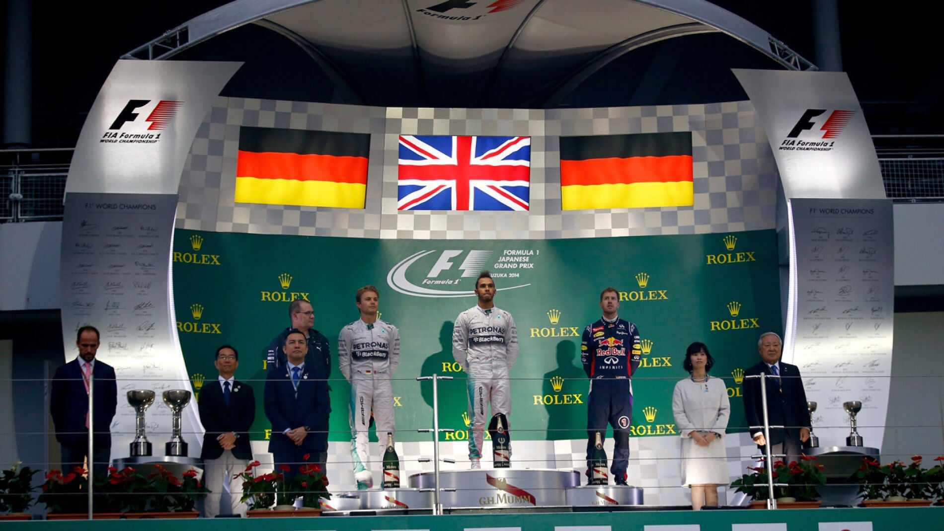 El podio del GP de Jap&oacute;n