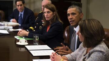 Obama en rueda de prensa en Washington para hablar del caso de ébola.