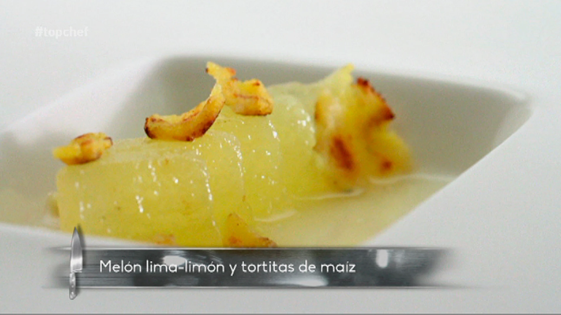 Melón lima limón y tortitas de maíz