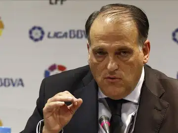 Javier Tebas en rueda de prensa Javier Tebas en rueda de prensa