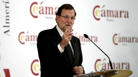 Mariano Rajoy, en su conferencia en Almer&iacute;a