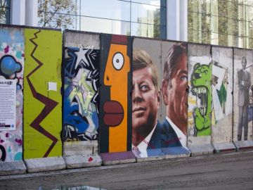 Resto del muro en el Berlín actual 